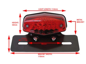 Royal Enfield LED Tail Light Stop Rear Brake Interceptor Bullet Continental GT - Picture 1 of 11