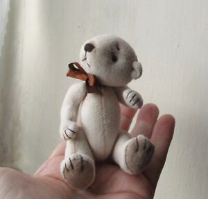 Finley bear soft toy sewing pattern.  Mini 4 inch teddy pattern