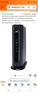 Motorola MB742010 686mbps DOCSIS 3.0 Cable Modem Refurbished - Picture 1 of 14