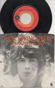 RICK SPRINGFIELD Rare 1972 USA Only 7" OOP Rock P/C Single "Speak To The Sky" - Picture 1 of 2