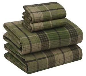 RUVANTI Flannel Sheets Queen Size - 100% Cotton Double Brushed Bed Sheets, De... - Picture 1 of 9