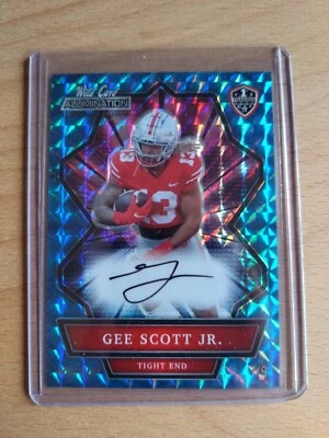Gee Scott Jr 2021 Wild Card Alumination Holo Lux Auto SP 7/9 Ohio State Buckeyes - Image 1 of 2