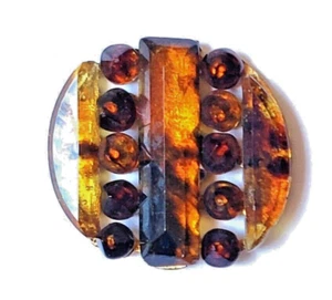RAR Nietete Schildkröte Glas Antik Knopf 1800er Jahre - Bild 1 von 3