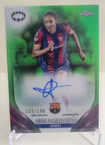 2023-24 Topps Chrome Womens UEFA Auto Salma Paralluelo Neon Green A-SP # 93/150 - Bild 1 von 2