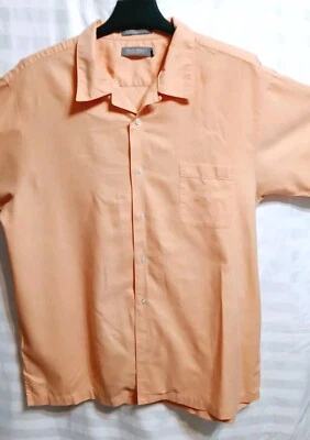 Men's Daniel Cremieux  S/S Linen Shirt Sz XL. Button Up. Mellon/ Peach Color. - Image 1 of 4
