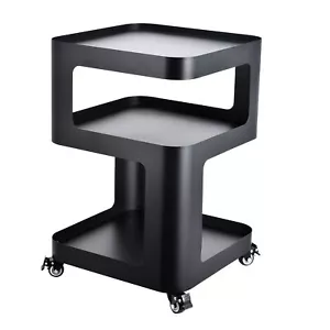 3 Tier Metal Nightstand W/Wheels Small End Table Bed Side Table For Living Room - Picture 1 of 14