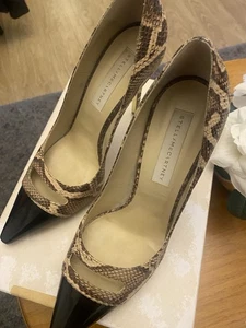 Stella McCartney Grey Snake Skin High Heels, Vegan Leather, Size 40 - Picture 1 of 6