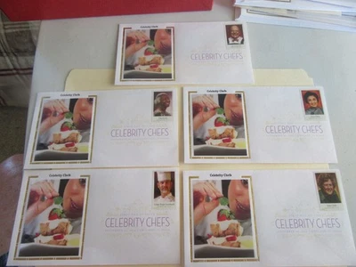 Sello de cinco chefs famosos Fdcs Sc#4922-6 [CANCELACIONES PICTÓRICAS EN COLOR DCP] Colorano Foto 1 de 3