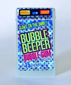 Vintage 1996 Amurol BUBBLE BEEPER Gum Container 3” Candy GLOW IN THE DARK GREEN - Picture 1 of 5