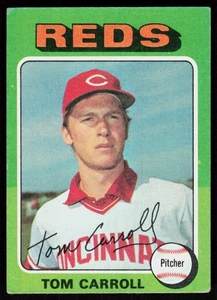 1975 Topps Tom Carroll #507 Baseball CARD Rookie Cincinnati Reds RC - Picture 1 of 2
