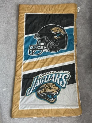 Saco de dormir juvenil de doble cara de la NFL Jacksonville Jaguars 1995 de colección raro Foto 1 de 4