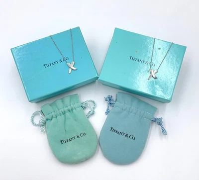 Auth Tiffany & Co.Paloma Picasso Graffiti Kiss Necklace SV 2.4g2.6g W/B BA100536 - Image 1 of 4