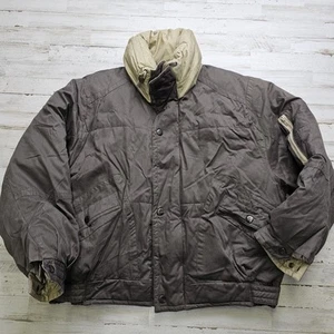 London Fog Men’s LG Down Winter Puffer Jacket Large L Great Pole Trader - Brown - Picture 1 of 8