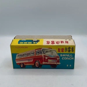 Ms 887 SMALL COACH OLYMPICS CLOCKWORK TIN TOY RED CHINA VINTAGE '60 With Box - Picture 1 of 10
