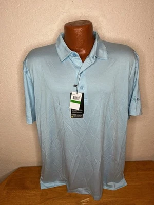 NWT NEW Men's Callaway ISO-Chill Opti-Dri S/S Polo Shirt Large L Striped - Poly - Image 1 of 4