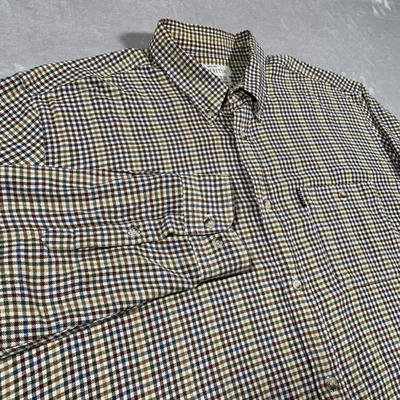 Camisa Beretta Franela 3XL Cuadros Manga Larga Bolsillo con Botones Algodón Colorido Foto 1 de 4