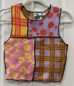 The Ragged Priest Cropped Shrunken Patchwork Knit Tank Size Medium - Bild 1 von 7