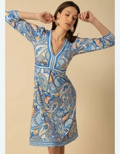 Hale Bob Brianna Vestito Donna Stampa Paisley Medium Remy - Foto 1 di 5