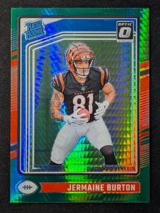 2024 Donruss Optic - Rated Rookie Jermaine Burton #251 Green Hyper Prizm (RC) - Picture 1 of 2