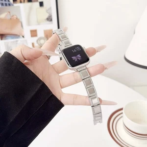 Correa metálica ajustable con diamantes para Apple Watch Series 10 9 8 7 6 5 4 Ultra SE  - Imagen 1 de 24