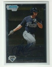2010 Bowman Chrome Everett Williams San Diego Padres Autograph Auto Card