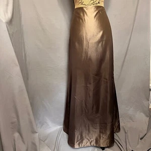 Carmen Marc Valvo Bronze Gold Formal Maxi Skirt Evening Mermaid Size 12 NWT $385 - Picture 1 of 10