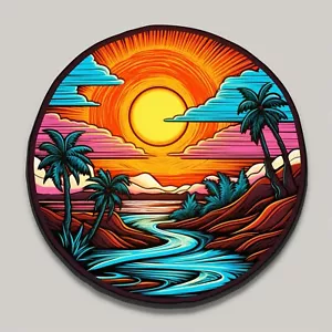 Pegatina Ocean Sunset, pegatina de calcomanía natural, calcomanía para ventana de automóvil camión palmera - Imagen 1 de 12