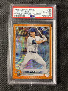 2022 Topps Chrome Adam Frazier Orange Wave /25 PSA 10 #47 Seattle Mariners