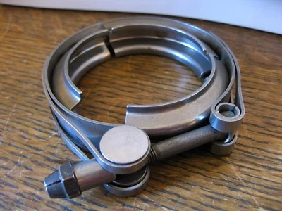 Braçadeira de escape de aço inoxidável 3" Marman prata esterlina porca Cessna Performance - Imagem 1 de 4