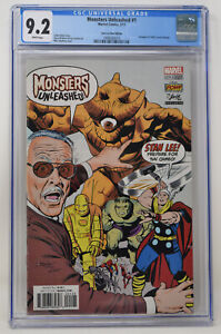 Monsters Unleashed 1 Marvel 2017 CGC 9.2 Stan Lee Avengers 1 Hoamge Variant