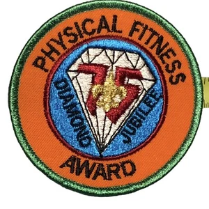 BSA 75 Diamond Jubilee Physical Fitness Award Patch Boy Scouts 3”Patch New - Picture 1 of 2