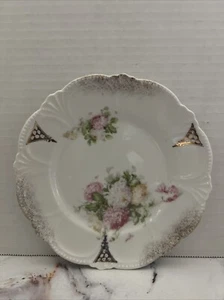 Antique Porcelain Rose Pattern 6” Dessert Plate - Germany - Picture 1 of 3