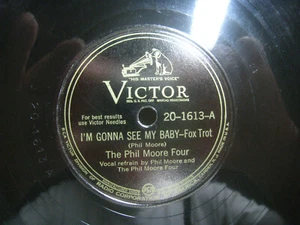 Phil Moore Four I'm Gonna See My Baby / Together *Victor 20-1613 10" 78 rpm - Foto 1 di 4