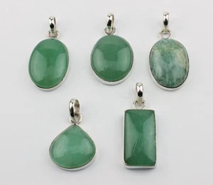 Aguamarina Colgante Auténtica Natural Piedras Preciosas Contenido En 925 Plata - Imagen 1 de 7