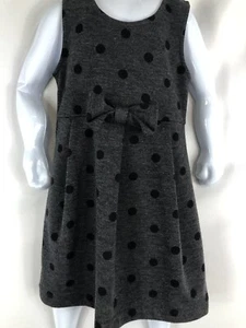 Vintage 1990’s belle bird girls gray and black polkadot dress size 4T - Picture 1 of 6