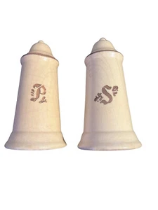 Vintage Pfaltzgraff Village Pattern 6" Salt And Pepper Shaker Set With Plugs - Picture 1 of 6