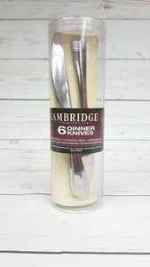 Cambridge Silversmiths Ltd. 6 Heavy Duty Stainless Steel Dinner Knives 18/0 New - Picture 1 of 9