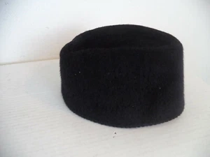 Men's Black Handmade African Traditional Fur Perch Hats. One Size. 20 Inches Cir - Picture 1 of 12