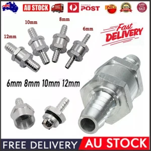 2PCS Non Return Valve One Way Inline 6/8/10/12mm Fuel Air Water Pipe Tube Hose - Picture 1 of 29