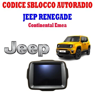 CODICE SBLOCCO AUTORADIO JEEP CONTINENTAL VP2 A2C - A3C - Bild 1 von 4
