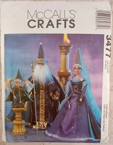 McCalls 3477 Modepuppe Zauberer Kostüme Muster Barbie 11,5" Ken 12" Kelly 4" - Bild 1 von 8