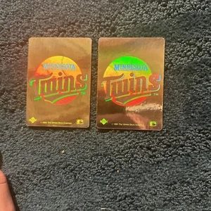 1991 Upper Deck Baseball Hologram Team Logo Stickers (2 Of The Minnesota Twins) - Picture 1 of 2
