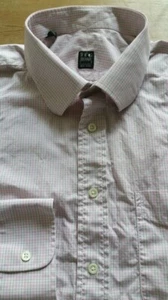 'IKE BEHAR New York' White Pink Brown Green Check Cotton Shirt, Collar 18in, VGC - Picture 1 of 6