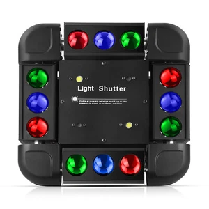 150W 12 LEDs Rotating Beam RGBW Light Strobe Moving Head Stage Light DJ Bar Show - Picture 1 of 9