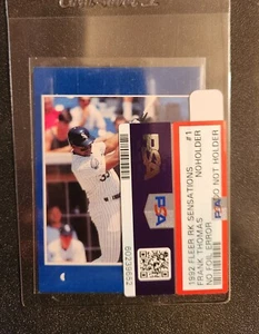 1992 Fleer Rookie Sensations Frank Thomas #1 mancante nessun errore di foil Sox HOF PSA - Foto 1 di 3