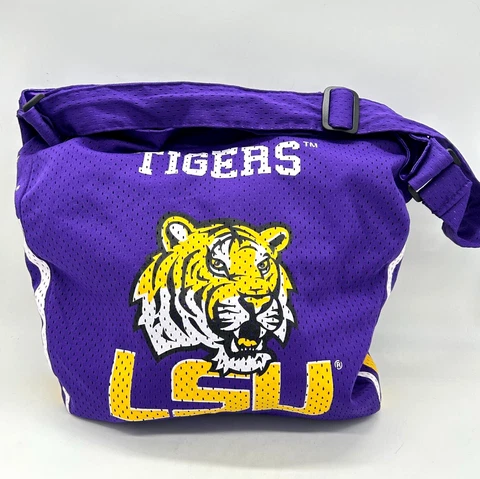 LSU TIGERS Purple Football Jersey Purse #00 Shoulder Bag Tote 13x13x4 Cover