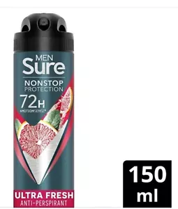 Sure Men 72hr Nonstop Protection Ultra Fresh Deodorant - 6×150ml📦 - Picture 1 of 4