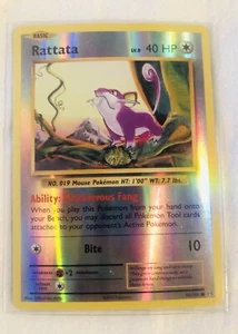 RATTATA 2016 POKEMON EVOLUTIONS TCG XY REVERSE HOLO 66/108 LP BASIC 2016 CARD - Picture 1 of 2