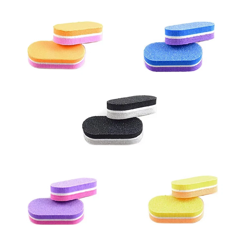 YOONEEK 5 x Mini Nail File Blocks Double Sided 100/180 Grit Acrylic Nail Files Buffers