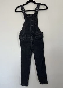 Gap Kids Girls Toddler XS 4/5 Skinny Overalls Black Wash Denim - Picture 1 of 5